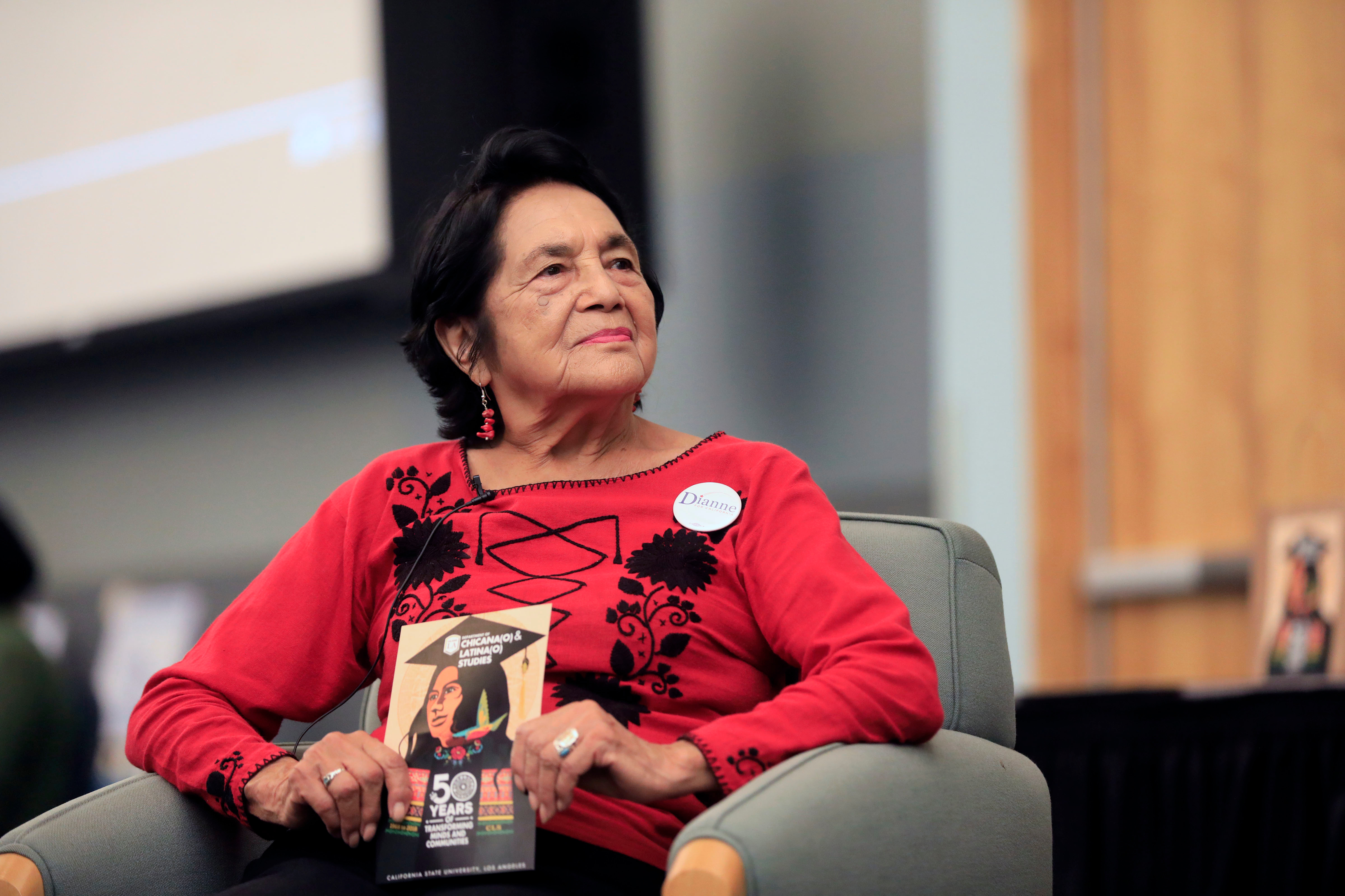 Civil rights pioneer Dolores Huerta at Cal State LA.